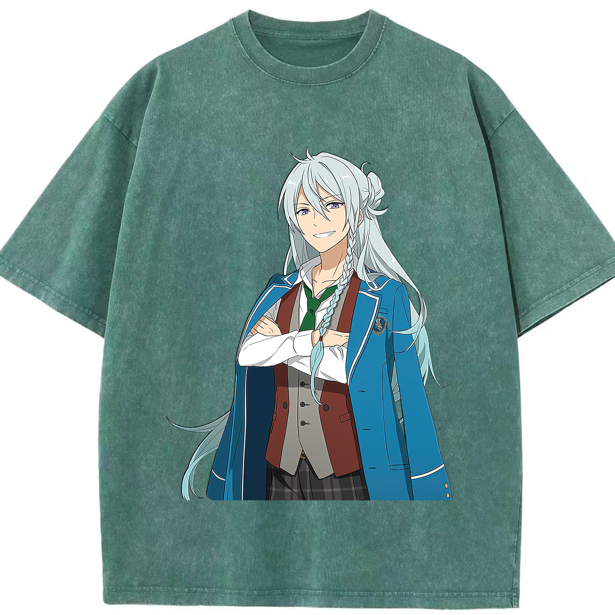 （画像用） あんさんぶるスターズ! Ensemble Stars 綿100% ヴィンテージ風 半袖Tシャツ（フロントプリント）